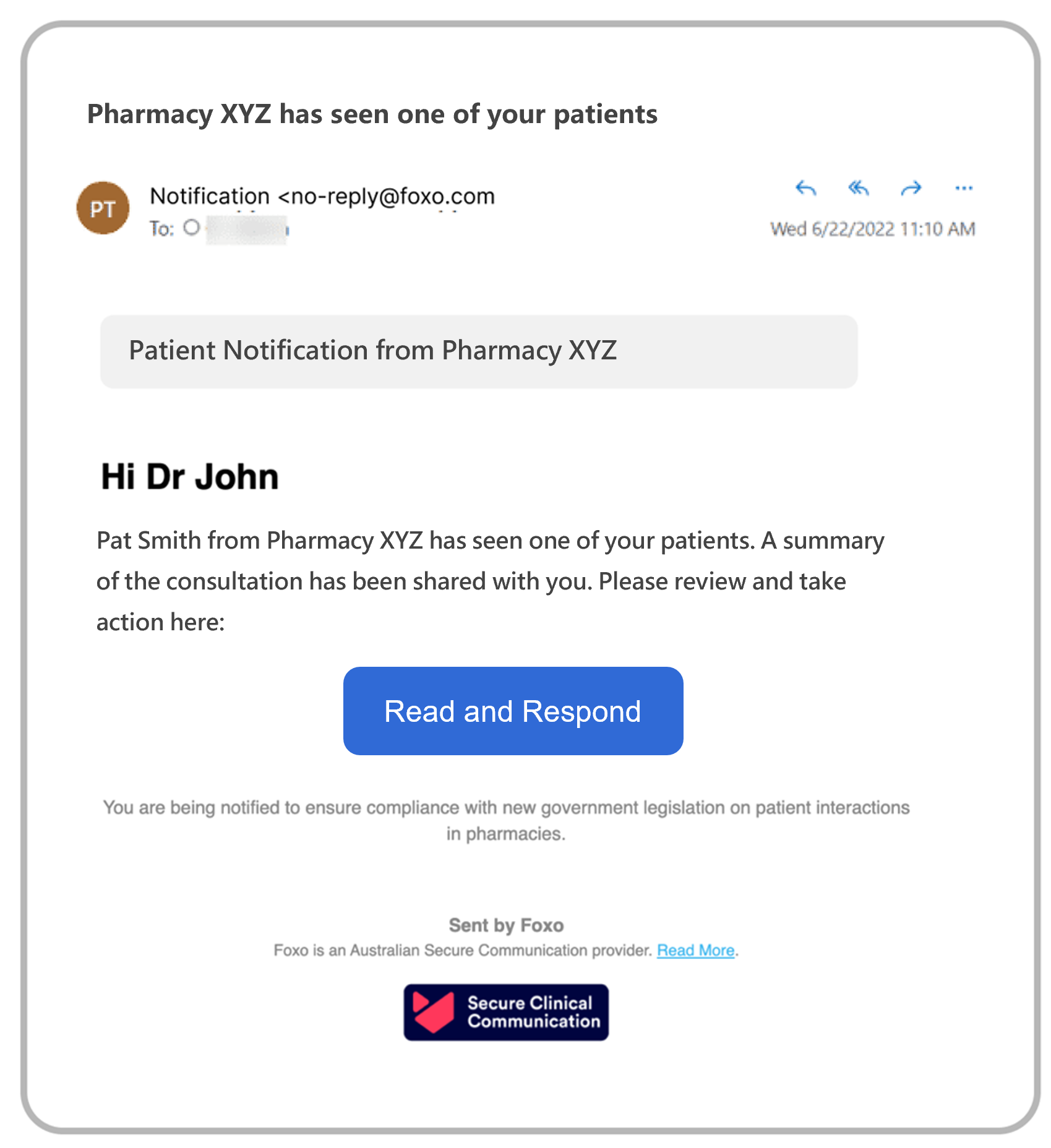 Medadvisor email to GP-2